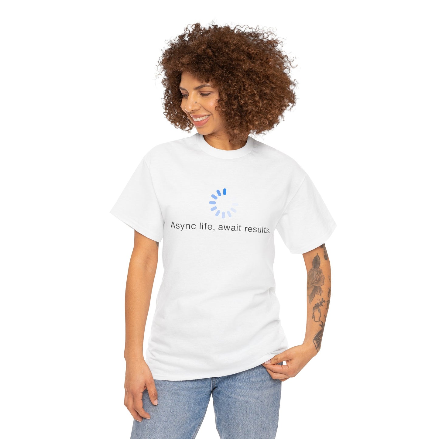 Life Async - GeekyWit Unisex Heavy Cotton Tee