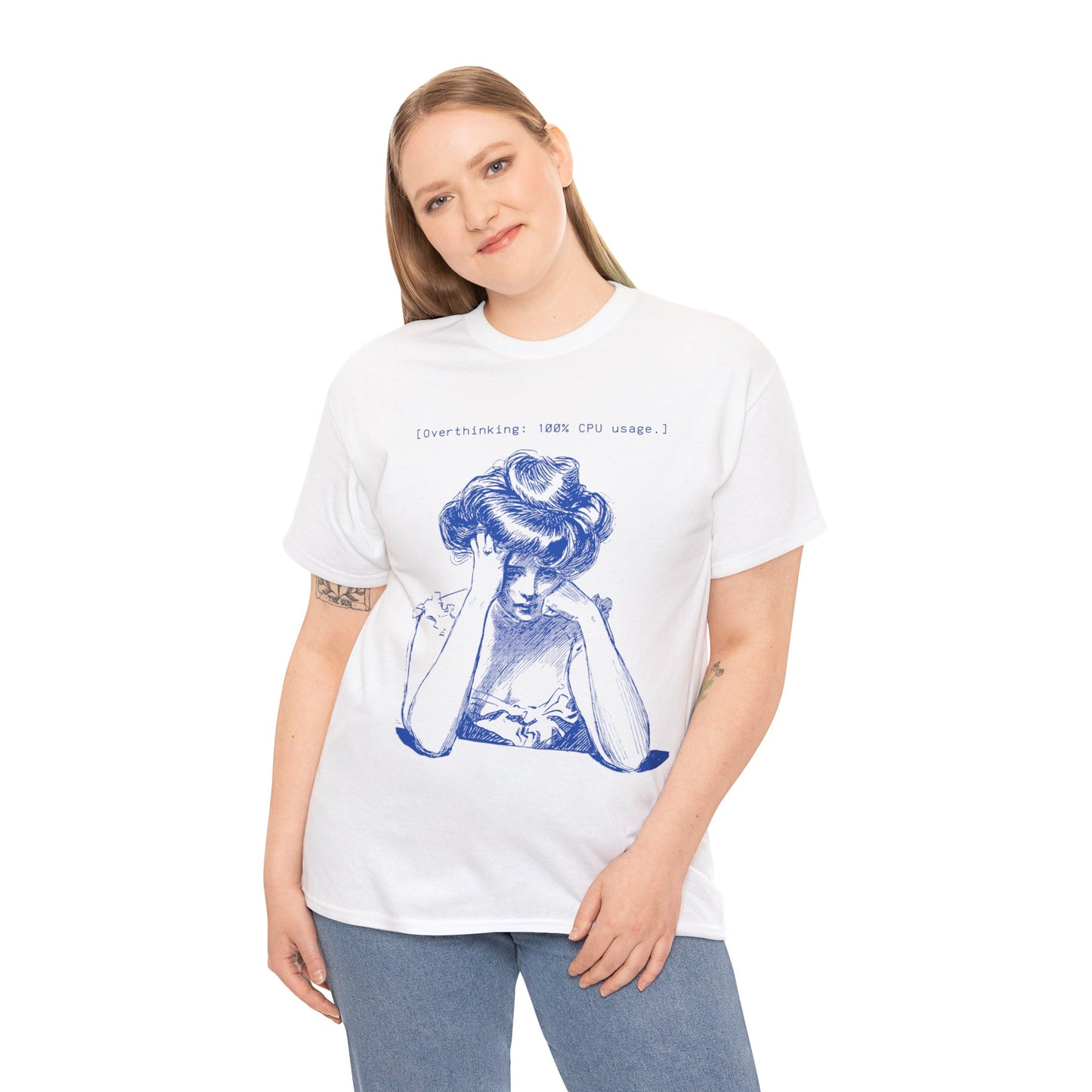 Overthinking - GeekyWit Unisex Heavy Cotton Tee
