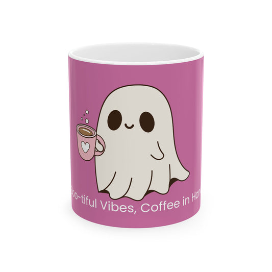 Boo-tiful Vibes Ceramic Mug, (11oz, 15oz)